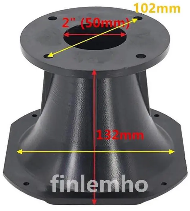 Alt view image 2 of 3 - 1PC DJ Speaker Horn 2" Throat 45° x 45° Dispersion Plastic For Car HiFi Home Theater Professional Audio Public Address System