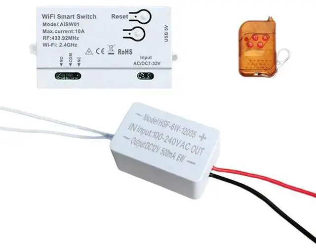 Main image of For Smartlife Home, Remote Switch 7-32V, DIY Timer And 433Mhz Converter, Home Automation Module