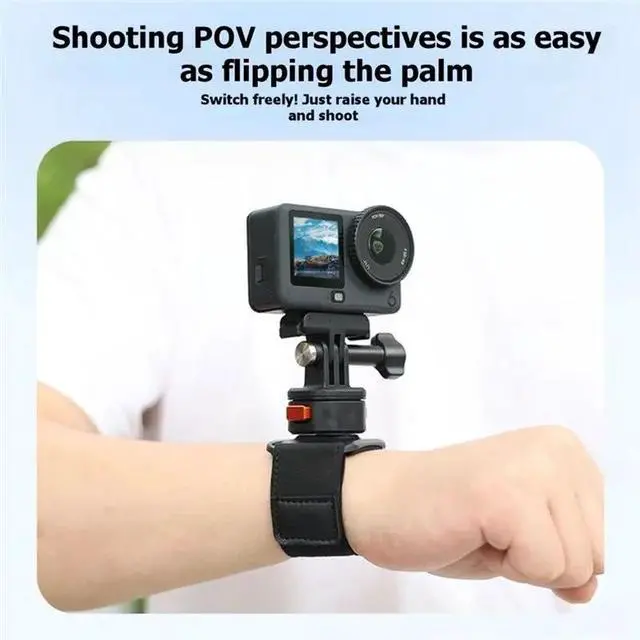 Alt view image 3 of 3 - 360 Rotation Wrist Hand Strap Mount For Action Camera Adjustable Palm Band Bracket For Action Camera