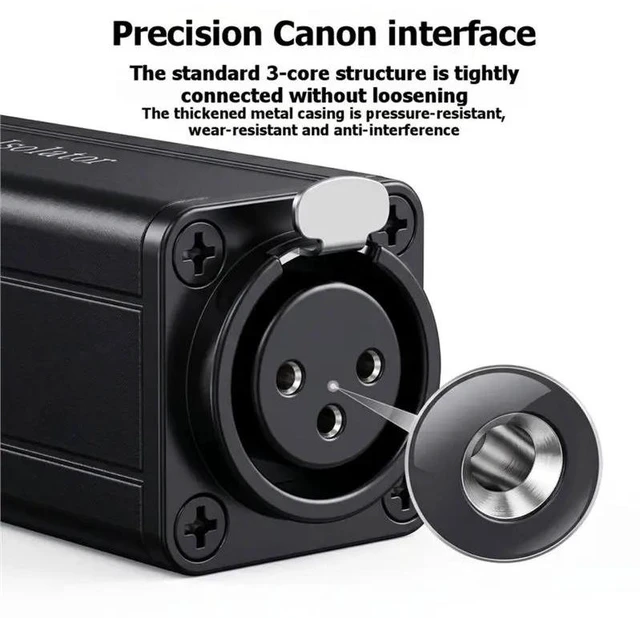 Alt view image 2 of 3 - IDUD Professional XLR Audio Isolator Noise Filter, Single Channel Ground Loop Hum Noise Elimination System