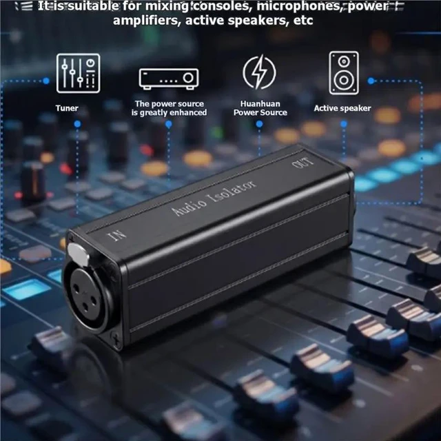 Alt view image 3 of 3 - IDUD Professional XLR Audio Isolator Noise Filter, Single Channel Ground Loop Hum Noise Elimination System