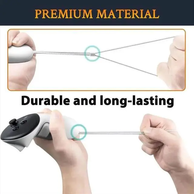 Alt view image 2 of 3 - For 3 VR Headset Controller Wrist Strap Controller Strap Tie Left and Right Replacement Parts