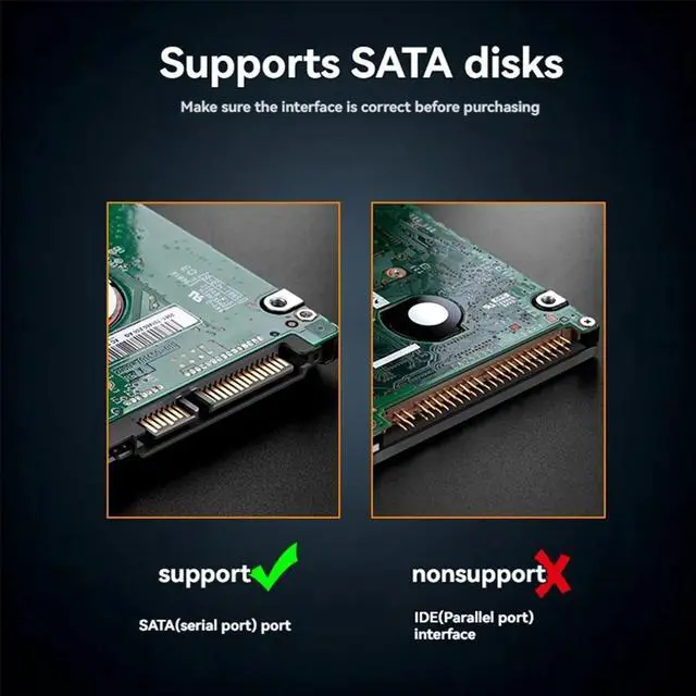 Alt view image 2 of 3 - External HDD Case 5Gbps 2.5 Inch Transparent USB Hard Disk Case Drive Enclosure SATA HDD SSD Storage Case with Display