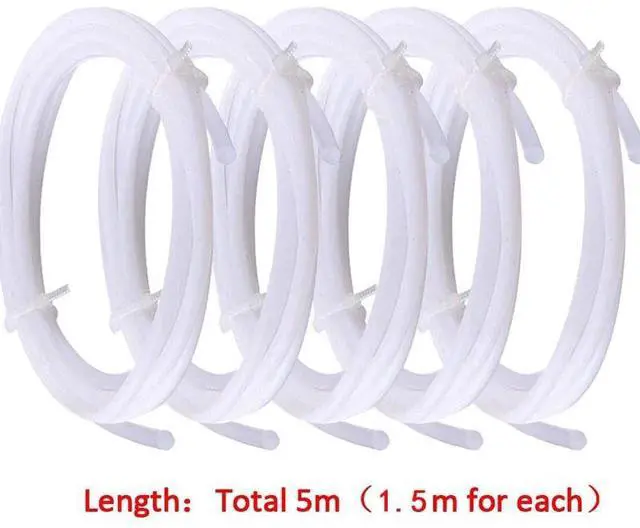 Main image of 5 Pieces Ptfe Tubing (1.5M) with 10 Pieces Pc4-M6 Fittings and 10 Pieces Pc4-M10 Fitting Connector for 3D Printer 1.75mm