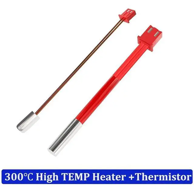 Alt view image 2 of 3 - 8pcs 100K Thermistor Temperature Sensor 50W Heating Rod XH1.25 Terminal 24V 50W for S1/Pro