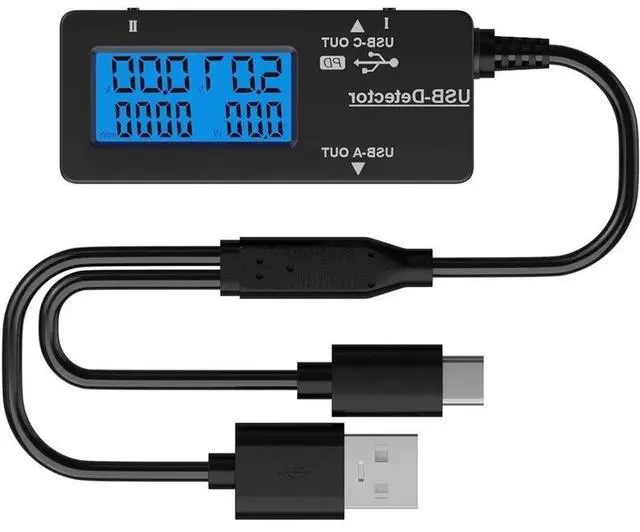 Main image of IDUD Capacity Tester Variable Backlight USB Tester Voltmeter Amp Power Internal Resistance Level Indicator