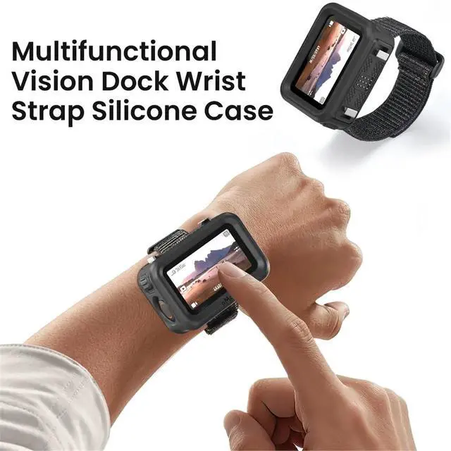 Alt view image 2 of 3 - Multifunctional Vision Dock Wrist Strap Silicone Case for Nano Camera Body Screen Protective Case Cover