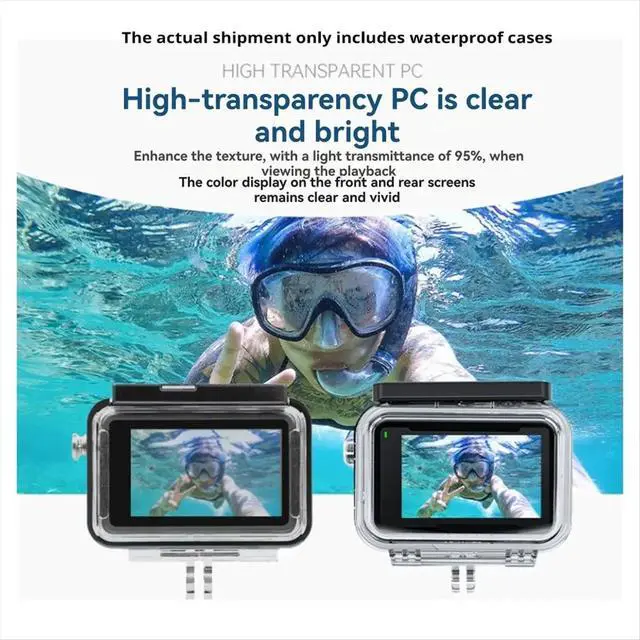 Alt view image 3 of 3 - is Suitable for Action5 Pro Waterproof Shell Action4/3 Sports Camera Waterproof Shell Accessories