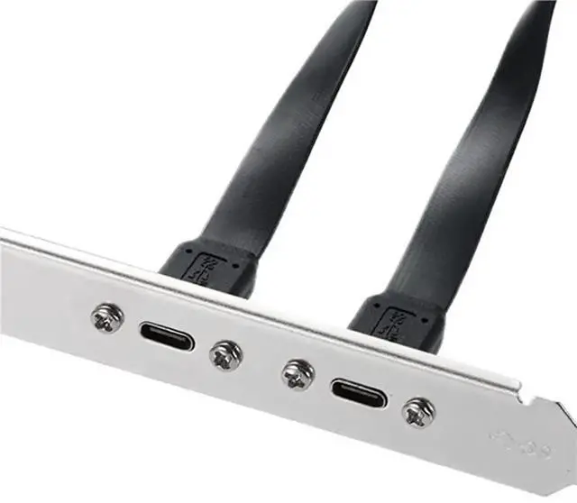 Main image of USB 3.2 20Pin Type-E IDC Front Panel Header Extension Cable with PCIE Bracket 20Gbps Type E Male to USB C Female Cable