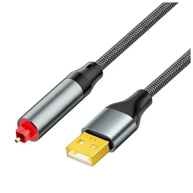 Alt view image 2 of 3 - USB to Fiber Optic Audio Cable, USB to SPDIF Fiber Optic Cable, TV to Alcoholic, Laptop to Sound Card Adapter Cable