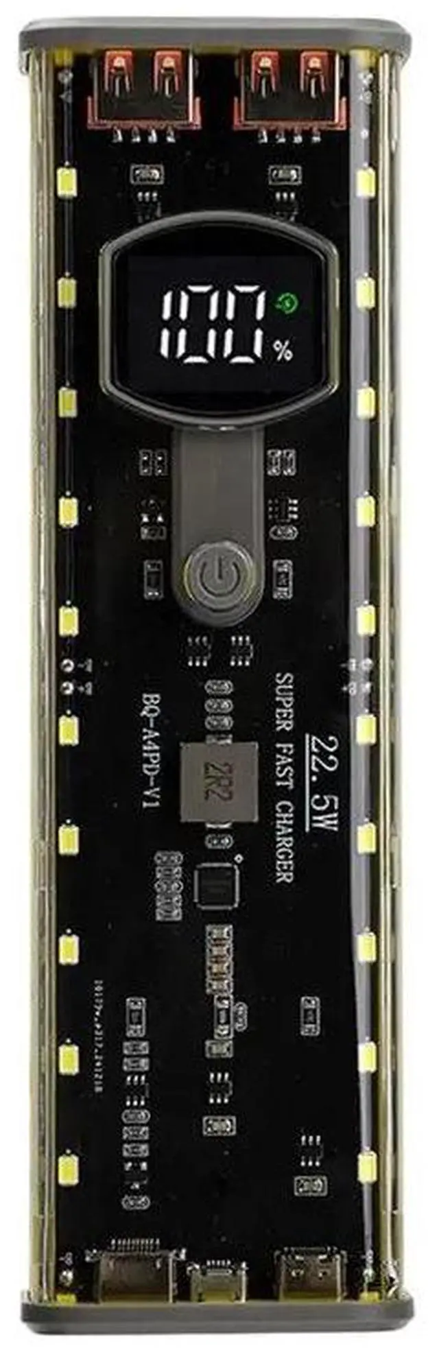 Main image of Transparent Box LED Screen Case Kit With Light PD22.5W Transparent Quick Charge Box
