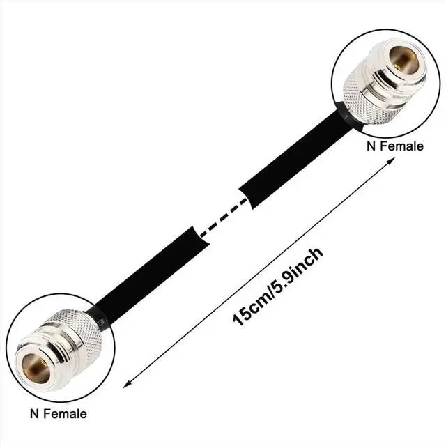 Main image of 2PCS Door/Window Pass Through Flat Coaxial Cable 50 Ohm SO239 UHF Female to UHF Female Pigtail Cable