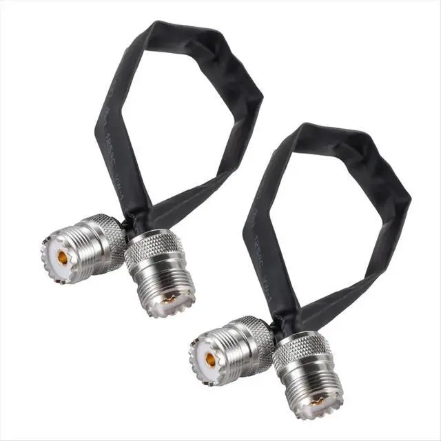 Alt view image 3 of 3 - 2PCS Door/Window Pass Through Flat Coaxial Cable 50 Ohm SO239 UHF Female to UHF Female Pigtail Cable