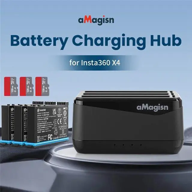 Alt view image 2 of 3 - AMAGISN Charging Hub For X4 Charger Base With Usb Cable Panoramic Sports Camera Charger-AAAE