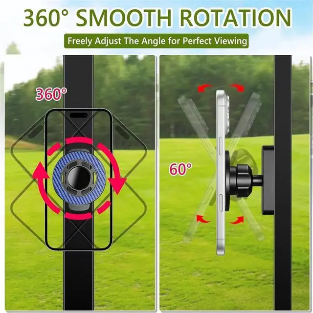 Main image of Magnetic Golf Cart Phone Holder, Golf Cart Phone Mount Golf Cart Accessories Golf Gifts for Men Golfers Dad Husband