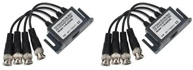 Main image of 2X 4-Channel Video Balun BNC UTP CAT5 Transmitter For CCTV/ Surveillance Camera Trend 4-Way Coaxial HD Transmitter