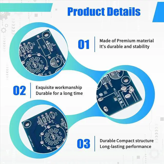 Alt view image 2 of 3 - 6J1 Hifi Stereo Electronic Tube Preamplifier Board Finished Preamp Amplifer Module DIY Kits Bile Amp Effect Tool Parts