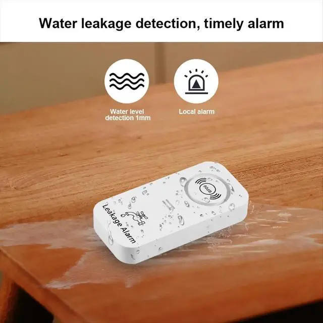 Alt view image 3 of 3 - Water Sensor 90dB Alarm Water Leak Detector Alert Monitoring of Leaks and Drip Alarm for Kitchen Bathroom Basemen