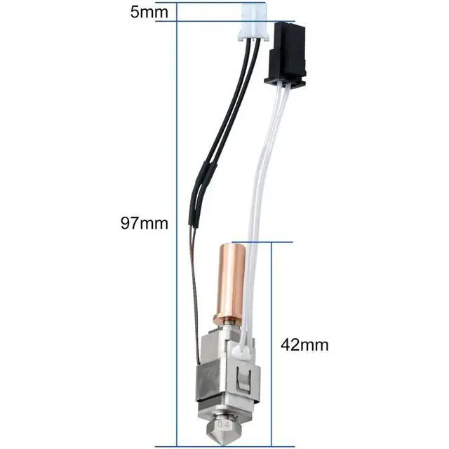Alt view image 2 of 3 - Ceramic Hot End Kit, 24V 60W High-Speed Heating Plate Printing Hot End Component,for Kobra2