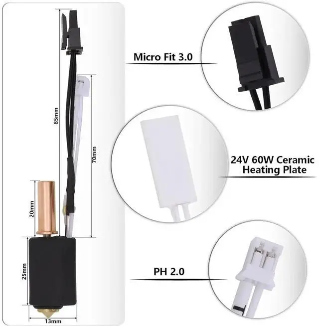 Main image of Ceramic Hot End Kit, 24V 60W High-Speed Heating Plate Printing Hot End Component,for Kobra2