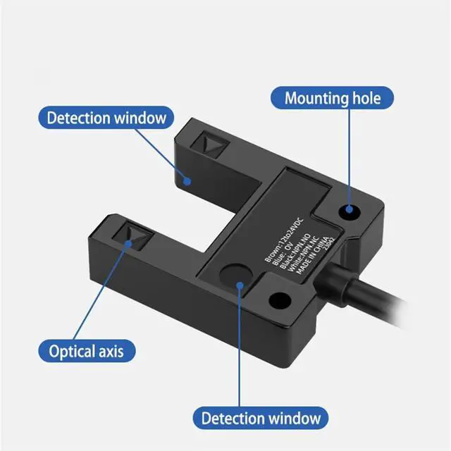 Alt view image 3 of 3 - -SU10N Slot Type Photoelectric Switch Sensor NPN PNP 12-24VDC 4-Wire Infrared Optical Proximity Detector