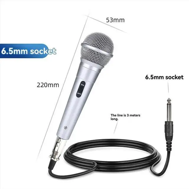 Main image of Microphone Handheld Professional Wired Dynamic Microphone Clear Voice Mic for Vocal Music Performance