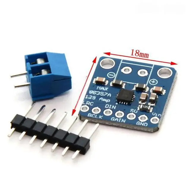 Alt view image 2 of 3 - 5PCS MAX98357A I2S 3W Class D Amplifier Breakout Interface I2S Decoder for Audio Projects
