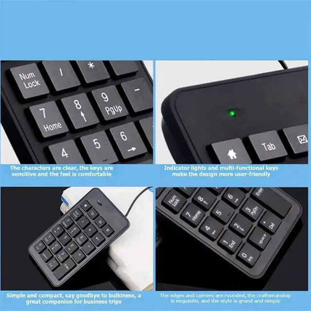 Main image of 23 Keys Mini Numeric Type-C Wired Keyboard Mini Digital Numpad for Laptop Notebook Tablets Universal