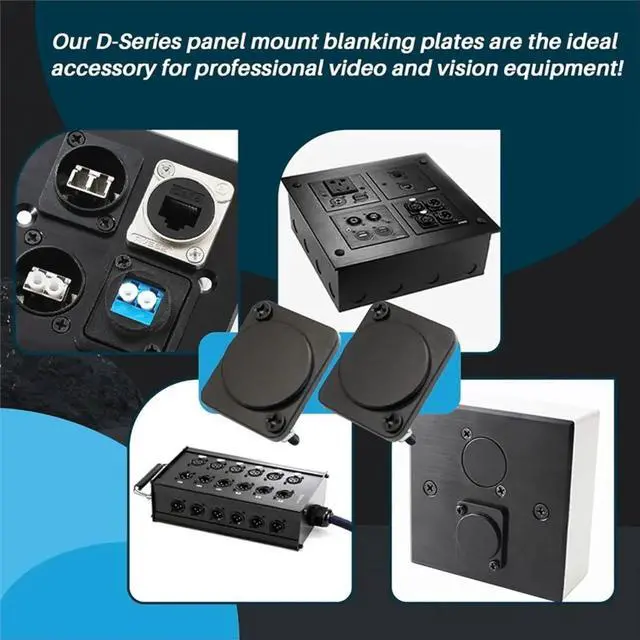 Main image of 12 Pack Panel-Mount Blank Plate Rack Mount Plate for Chassis Connectors and XLR Connectors