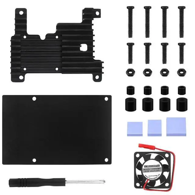 Alt view image 3 of 3 - For 3B Mainboard Case Aluminum Alloy Enclosure Passive Cooling Box with Heat Dissipation Heatsink
