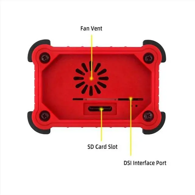 Main image of For 4 Aluminum Case with Cooling Fan Heatsinks Active Cooler Anti-Falling Protection Shell for Pi 4