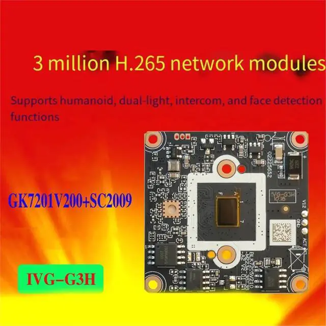 Alt view image 3 of 6 - 3MP IP Camera Module for CCTV Network Video 265 Ai Face Motion Detection GK7201V200+2009 IP Camera Module