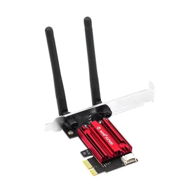 Alt view image 3 of 3 - AX900 6 PCIe Network Card Adapter Bluetooth 5.4 Dual-Band 2.4G/5.8GHz 802.11AX Ethernet for Desktop PC