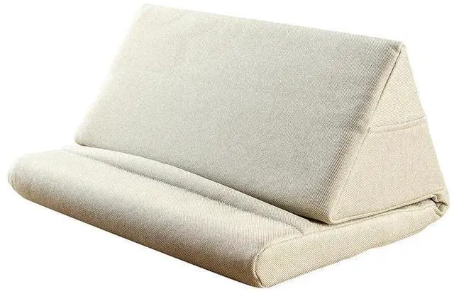 Alt view image 2 of 6 - Laptop Tablet Pouch Storage Foldable Tablet Pillow for Stand Holder Foam Lap Rest Cushion Home (Khaki)
