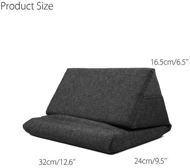 Main image of Laptop Tablet Pouch Storage Foldable Tablet Pillow for Stand Holder Foam Lap Rest Cushion Home (Khaki)