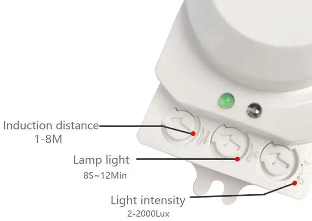 Alt view image 3 of 3 - 2X 5.8Ghz System LED Microwave 360 Degree Motion Sensor Light Switch Body Motion Detector-AAAE