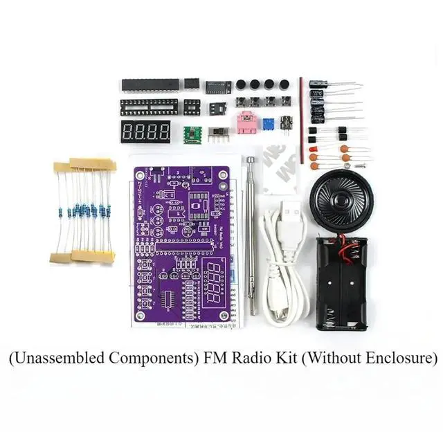 Alt view image 2 of 3 - DIY FM Radio Kit 87-108MHz FM Circuit Board Construction Microcontroller DIY Electronics Project Soldering Practice Kit