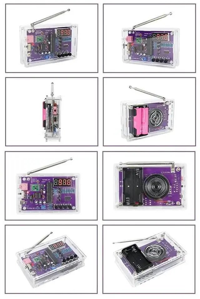 Main image of DIY FM Radio Kit 87-108MHz FM Circuit Board Construction Microcontroller DIY Electronics Project Soldering Practice Kit