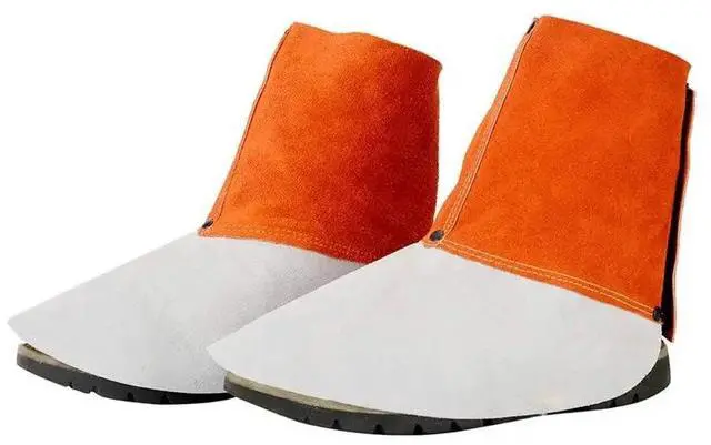 Main image of Leather Welding Spats Heat And Abrasion Welding Boot Covers Welding Gaiters Spark Protection Welder's Foot Protection