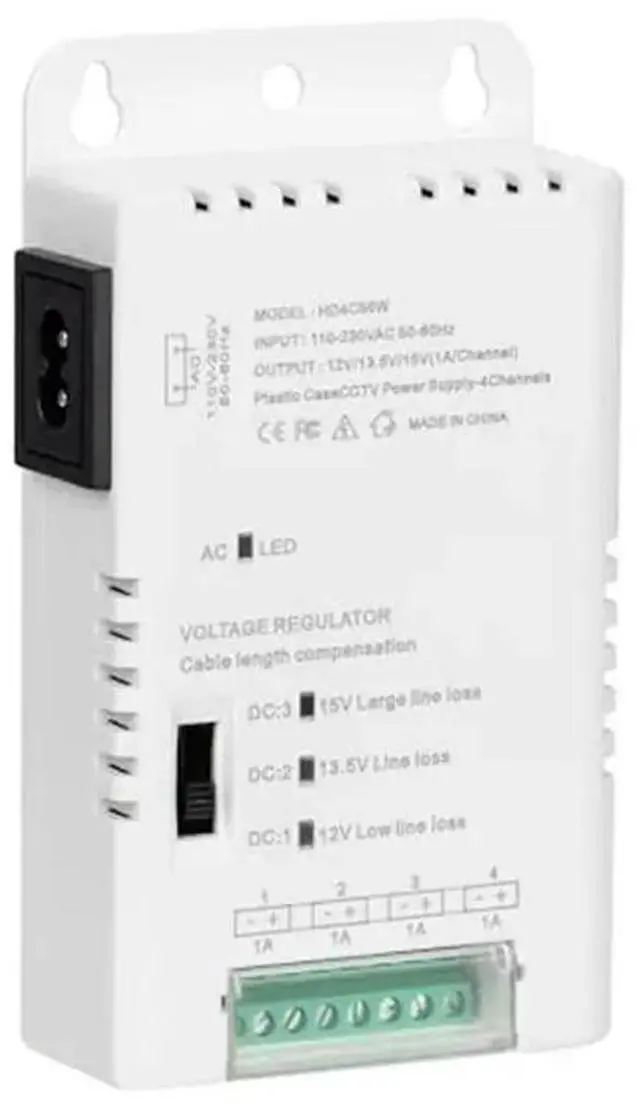 Main image of CCTV Camera Power Supply Distribution Power Supply 90V-264VAC Input To 12V-13.8-15VDC Output