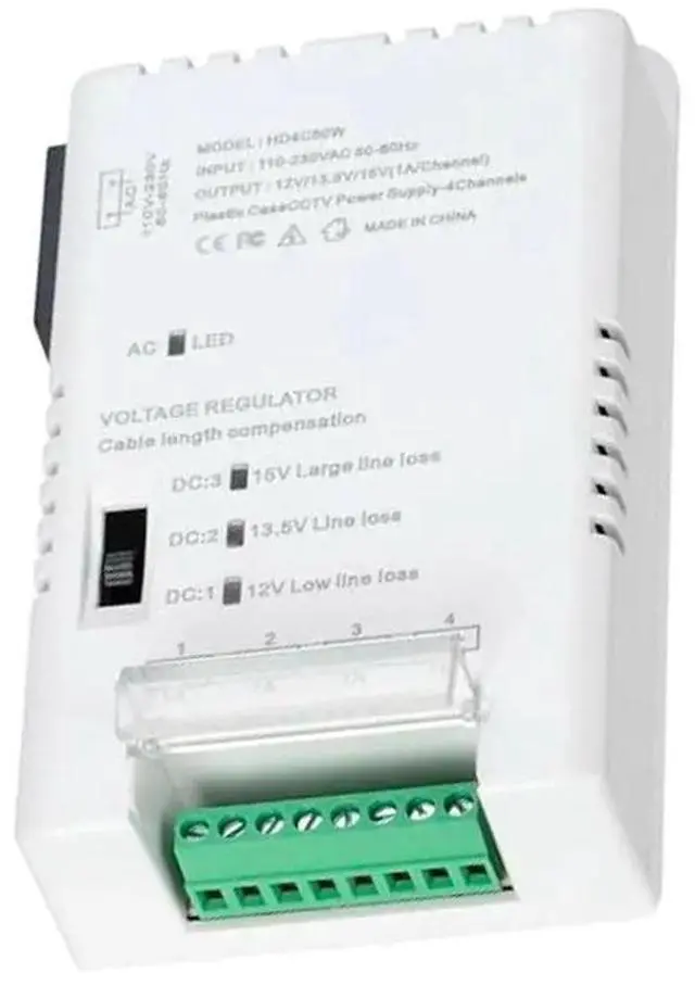 Alt view image 2 of 3 - CCTV Camera Power Supply Distribution Power Supply 90V-264VAC Input To 12V-13.8-15VDC Output