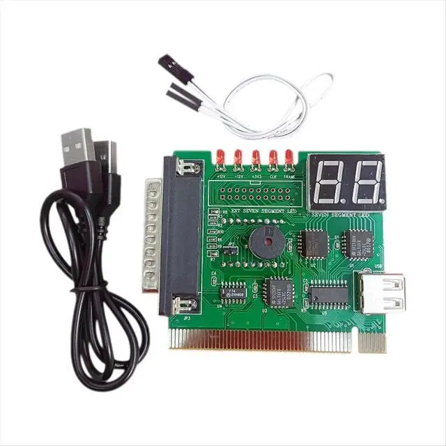 Alt view image 3 of 3 - 2 Digit Bit PC Computer Motherboard Diagnostic Card USB PCI LCD Error Code Display Tester Analyzer Post Card