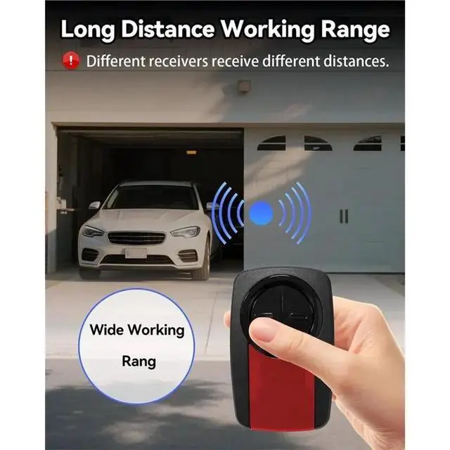 Alt view image 2 of 6 - For 380UT For Lift Master Craftsman Genie Chamberlain Klik5u-Bk2 Klik3u-Bk Garage Door Opener Remote Clicker, Dip Switch