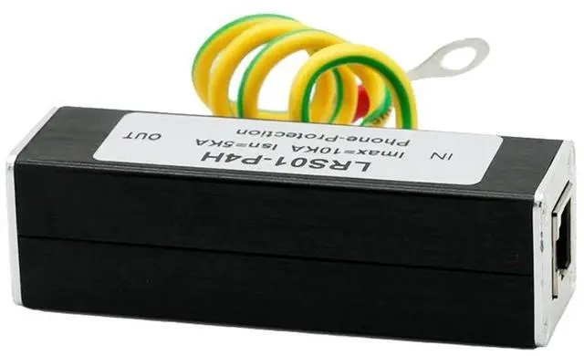 Main image of Telephone Fax Surge Protector Thunder Arrestor RJ11 Kl01-P4H Black RJ11 ADSL