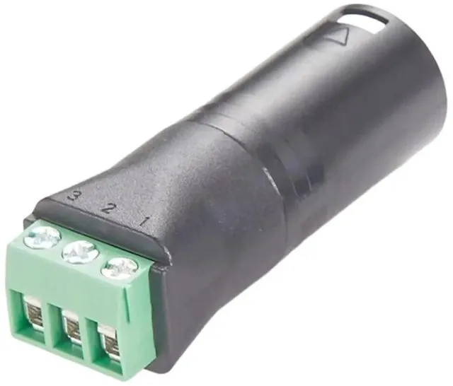 Alt view image 2 of 6 - DMX512 5 Pin XLR Male to 3 Core Terminal Block Connector for RDM Lighting Control and Stage Sound Equipment Wiring