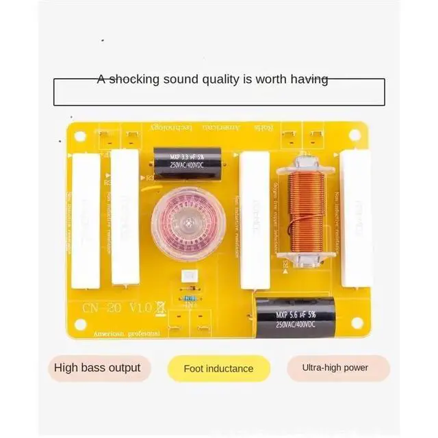 Alt view image 2 of 6 - IDUD CN-20 2-Way Speaker Crossover 450W 3000Hz Audio Crossover Suitable For 8-12 Inch 25-44Mm Tweeter