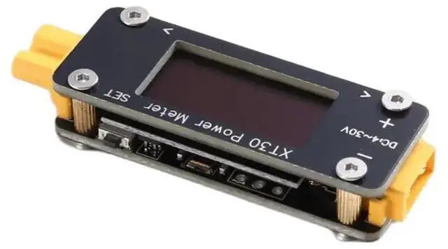 Alt view image 2 of 3 - XT30 Power Meter Bidirectional Current Voltmeter/Ammeter F/ RC Models Lead-Acid Battery