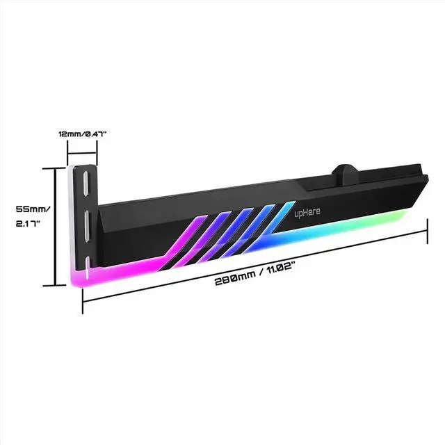 Main image of Addressable RGB Graphics Card GPU Brace Support Holder,Support Video Card Sag Holder RGB Graphics Card Bracket