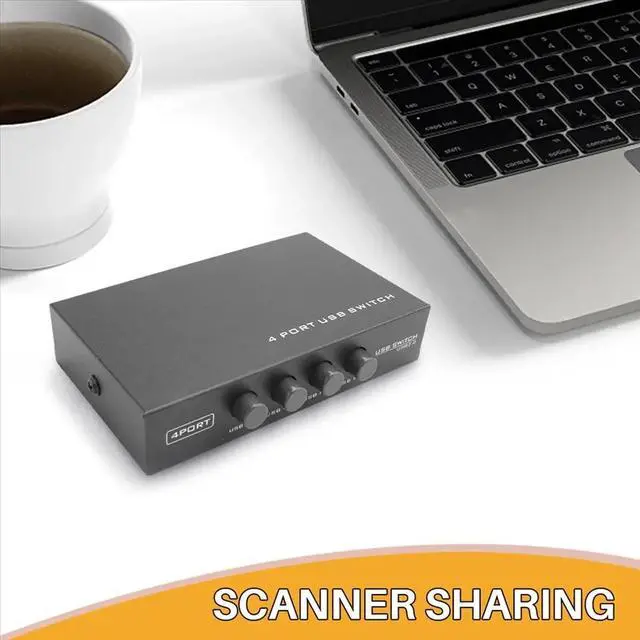 Main image of est Mini 4 Ports USB Printer Sharing Share Switch Splitter Box Hub