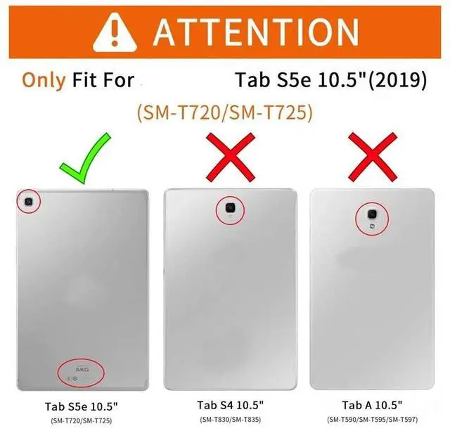 Main image of Tablet Case for Galaxy Tab S5E 10.5in 2019 SM-T720/T725,Slim Tri-Fold Smart Cover with Auto Sleep/Wake,Dark Blue